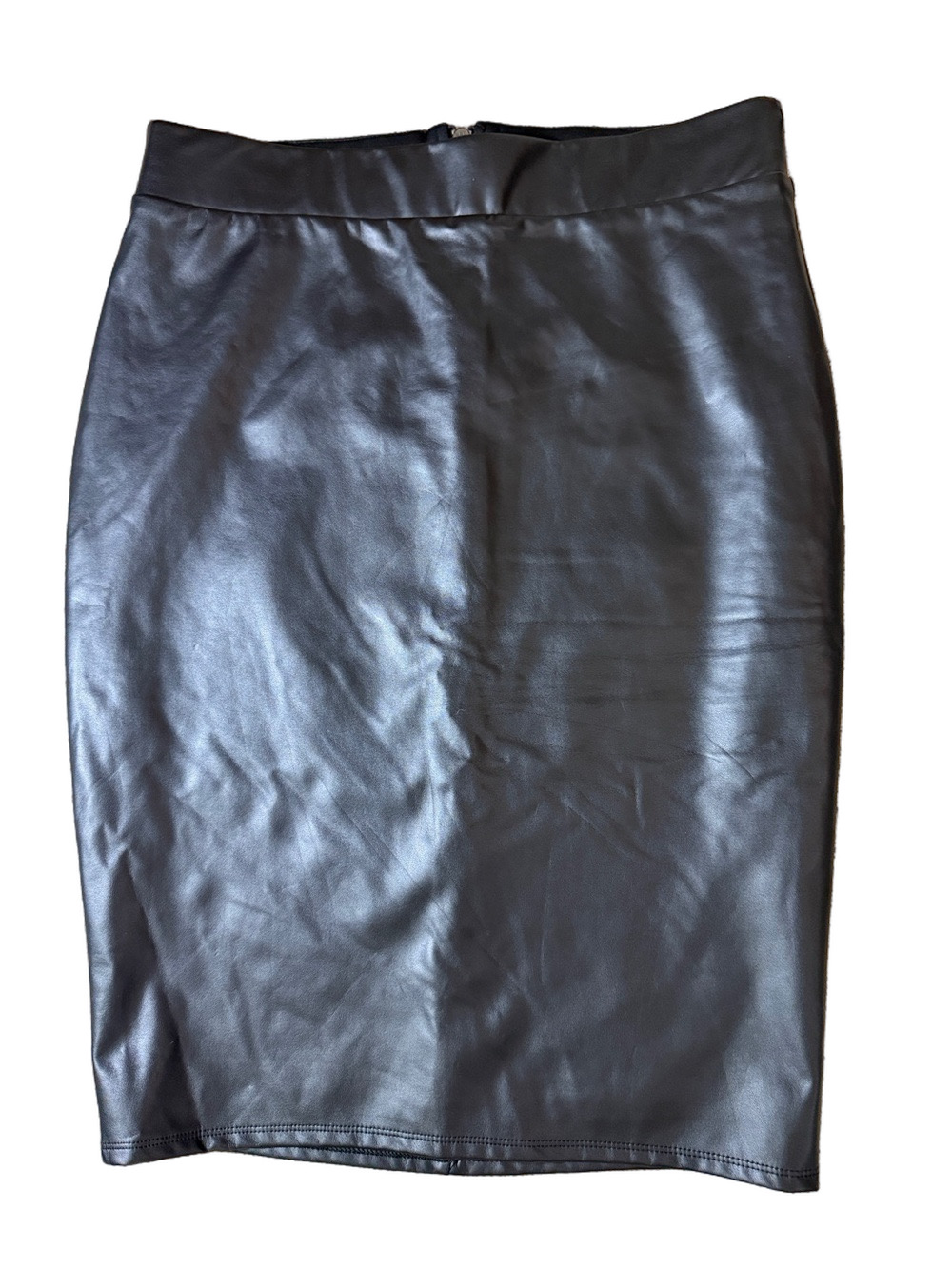 torrid Black Faux Leather Pencil Skirt - Sleek High-Waist SKU1582